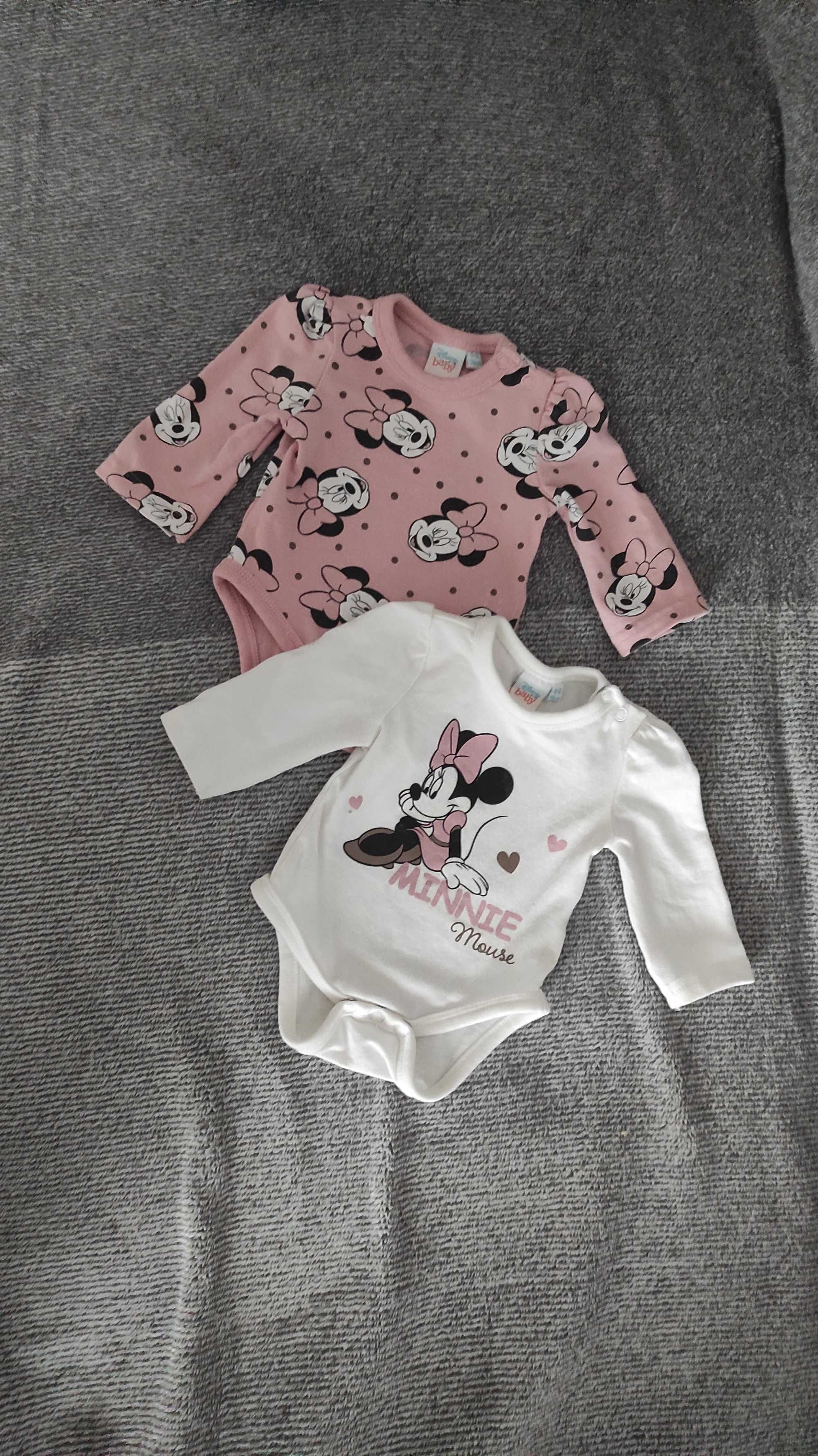 Zestaw 56  body z długim rękawem myszka Minnie Disney baby