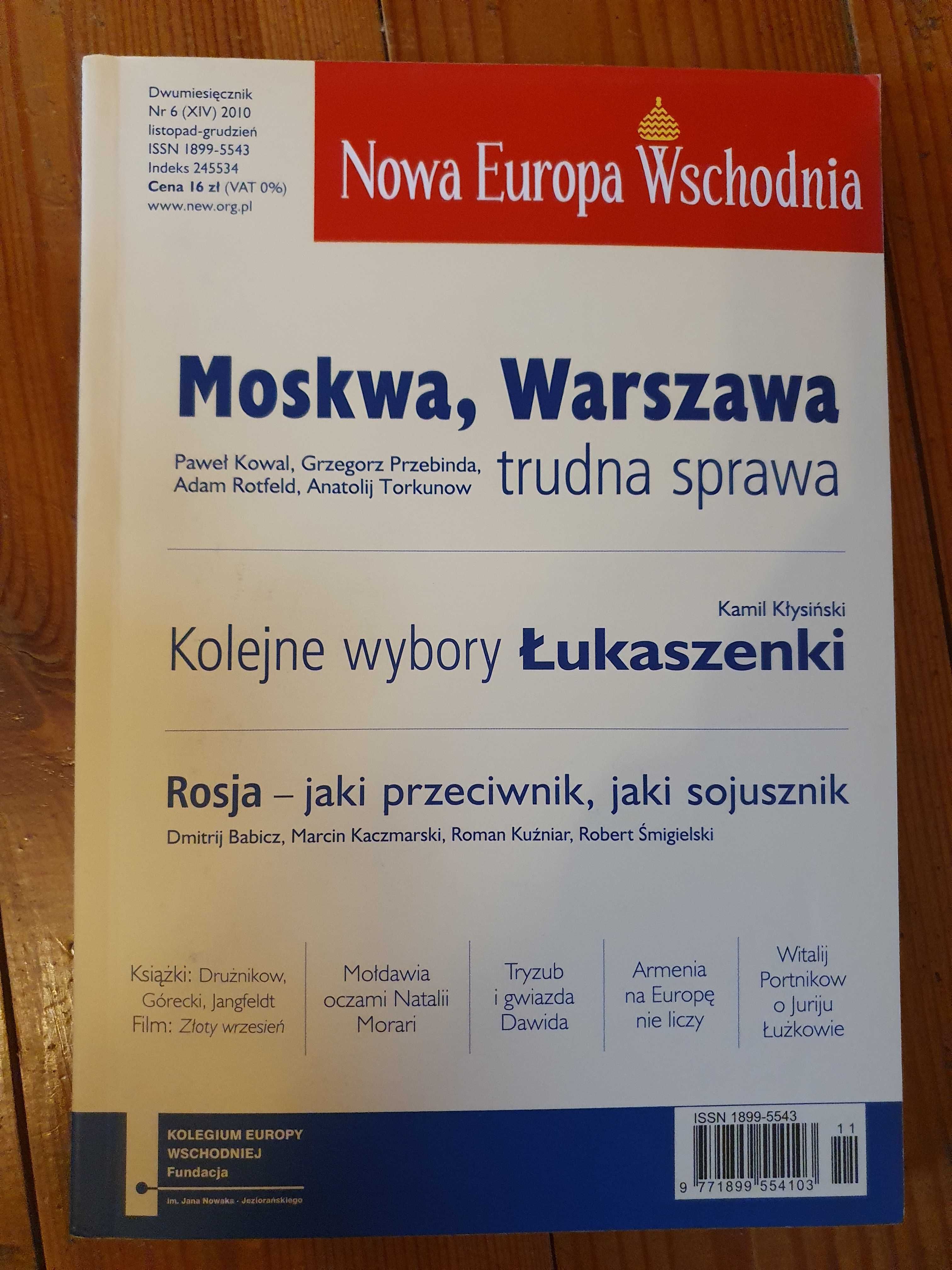 Nowa Europa Wschodnia - dwumiesięcznik - roczniki od 2010 do 2015