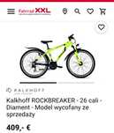 Rower  kalkhoff młodzieżowy chłopięcy aluminiowy 26 cali stan super