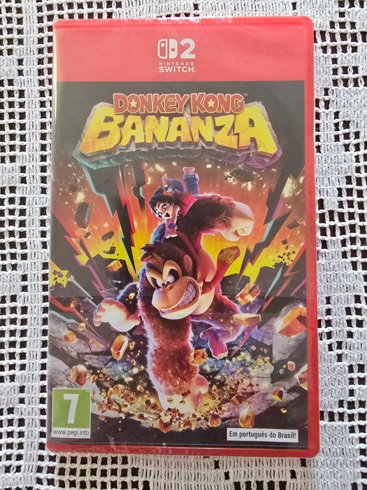 Jogo Switch 2 Donkey Kong Bananza (versão nacional), igual a novo