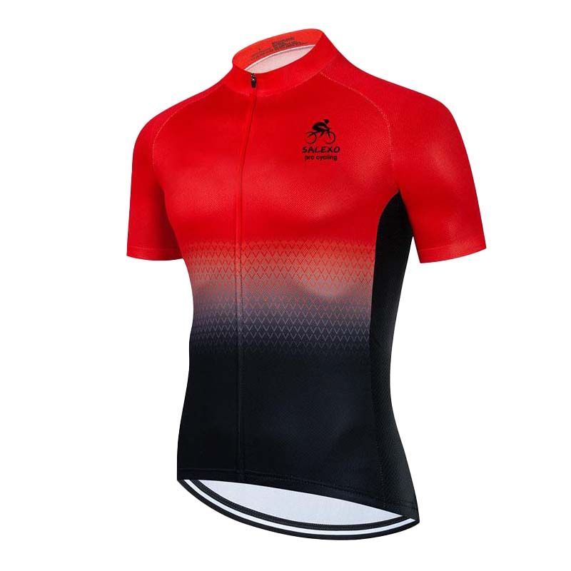 Strój rowerowy kolarski męski XS czerwono-czarny krótka koszulka