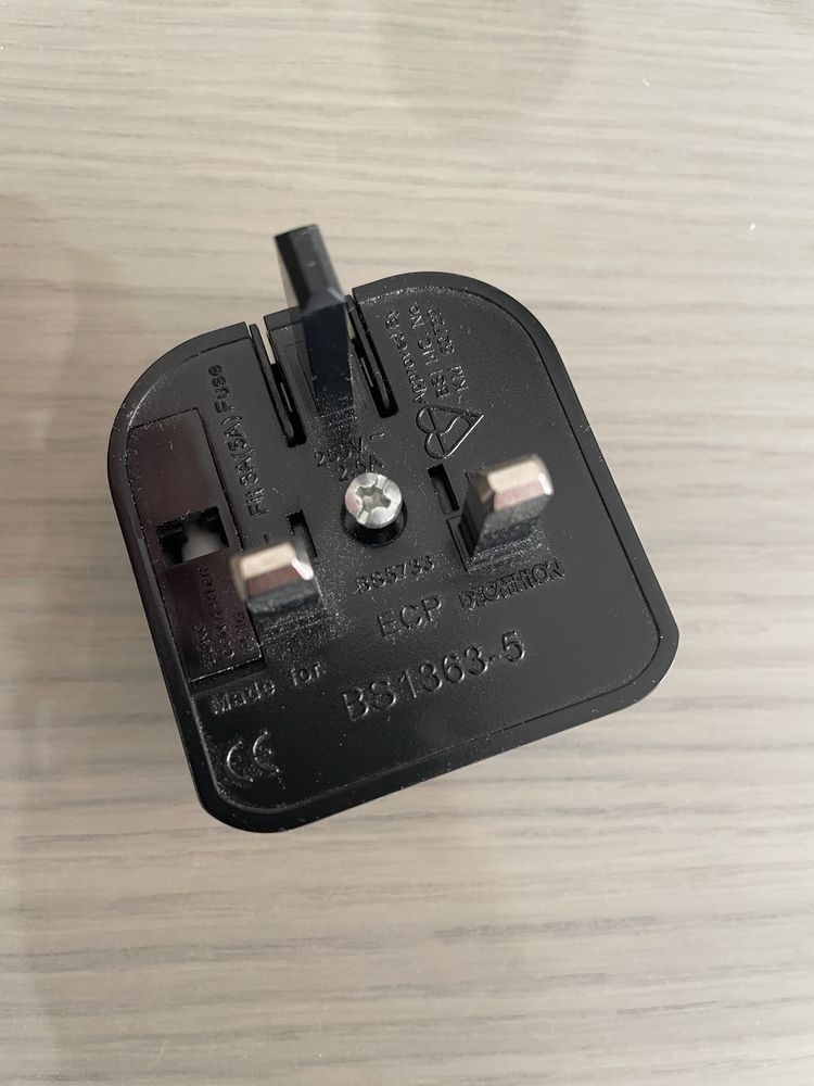 Wtyczka, przejściówka, adapter UK na eurowtyczkę (CEE 7 - BS1363-5)