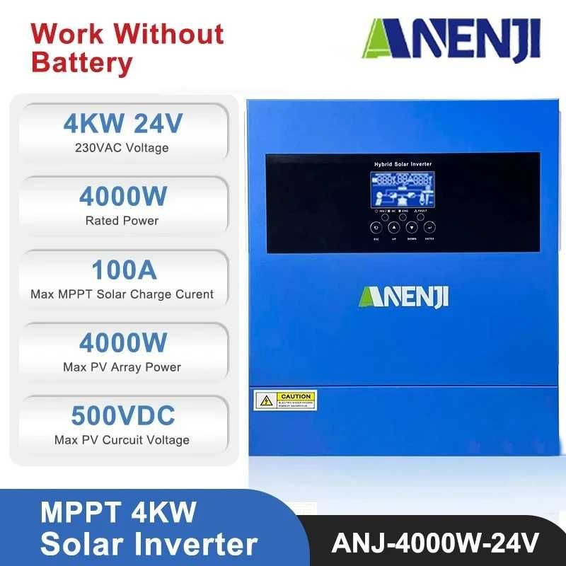 Гибридный инвертор Anenji ANJ-4000-24V, 24 В, 4000 Вт