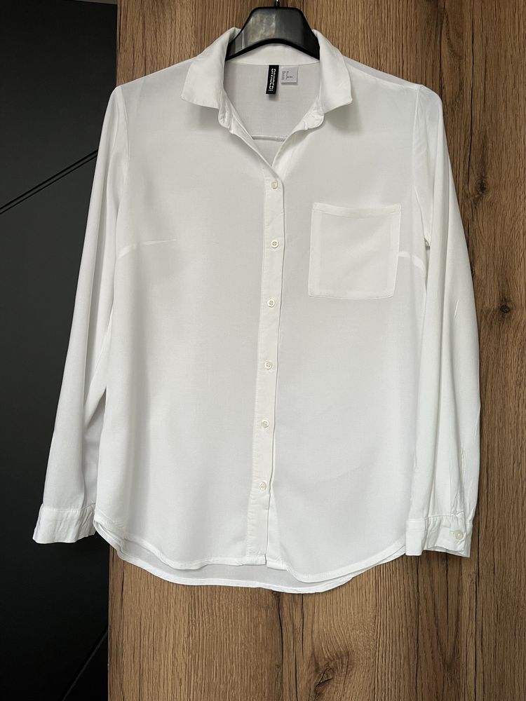 Biała koszula damska oversize H&M 32/34