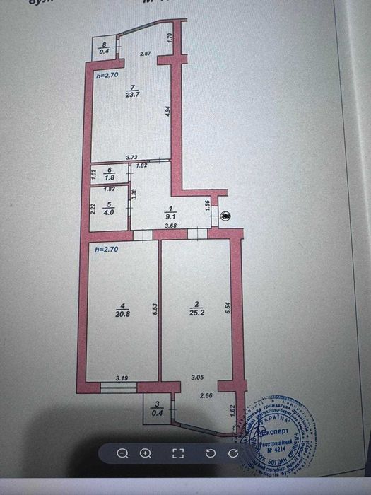 Простора 2-кімнатна квартира у зданому будинку! ЖК «Олімпійський 5»