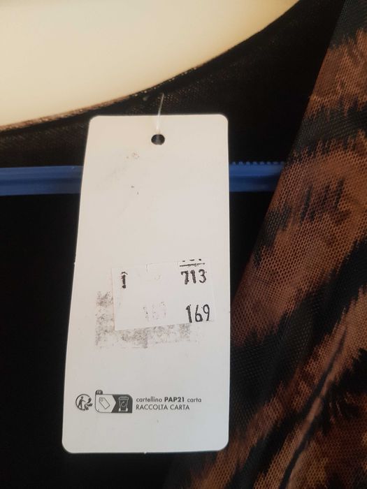 Śliczna, włoska sukienka z falbanami, XXL / XXXL.