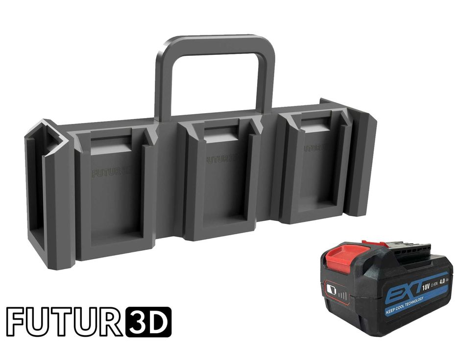 Transporter na osiem akumulatorów Erbauer 18V EXT DualVolt