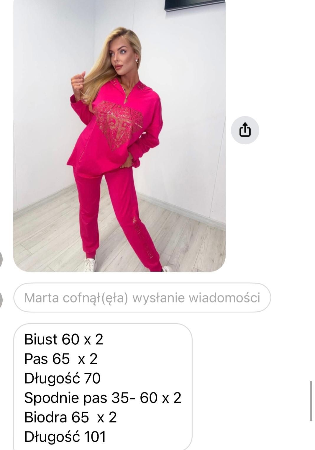 Piękny komplet dres z kapturem Diane t cyrkonie logo paparazzi