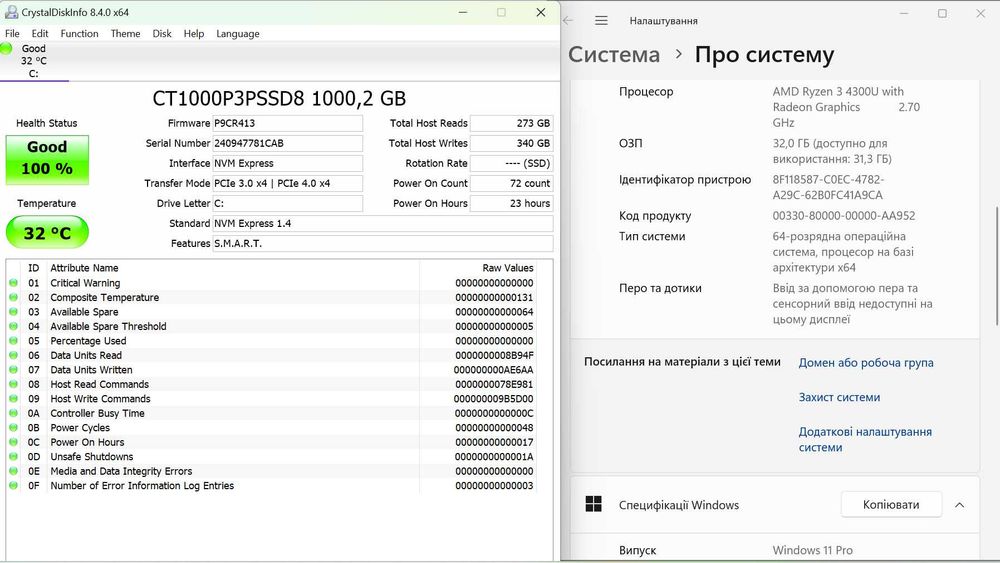 HP Aero 13.3" IPS Full HD • 0.99 кг • AMD Ryzen™ • 32GB DDR4 • 1TB SSD