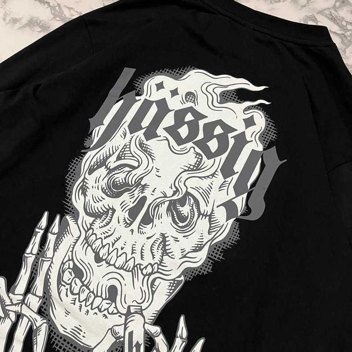 Czarna koszulka Hassig longsleeve vintage y2k print