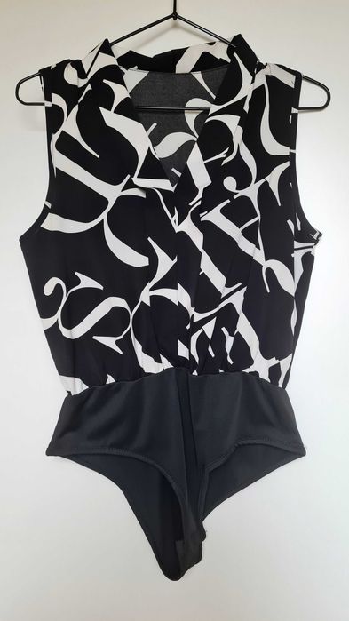 Body czarno białe Shein XS/S