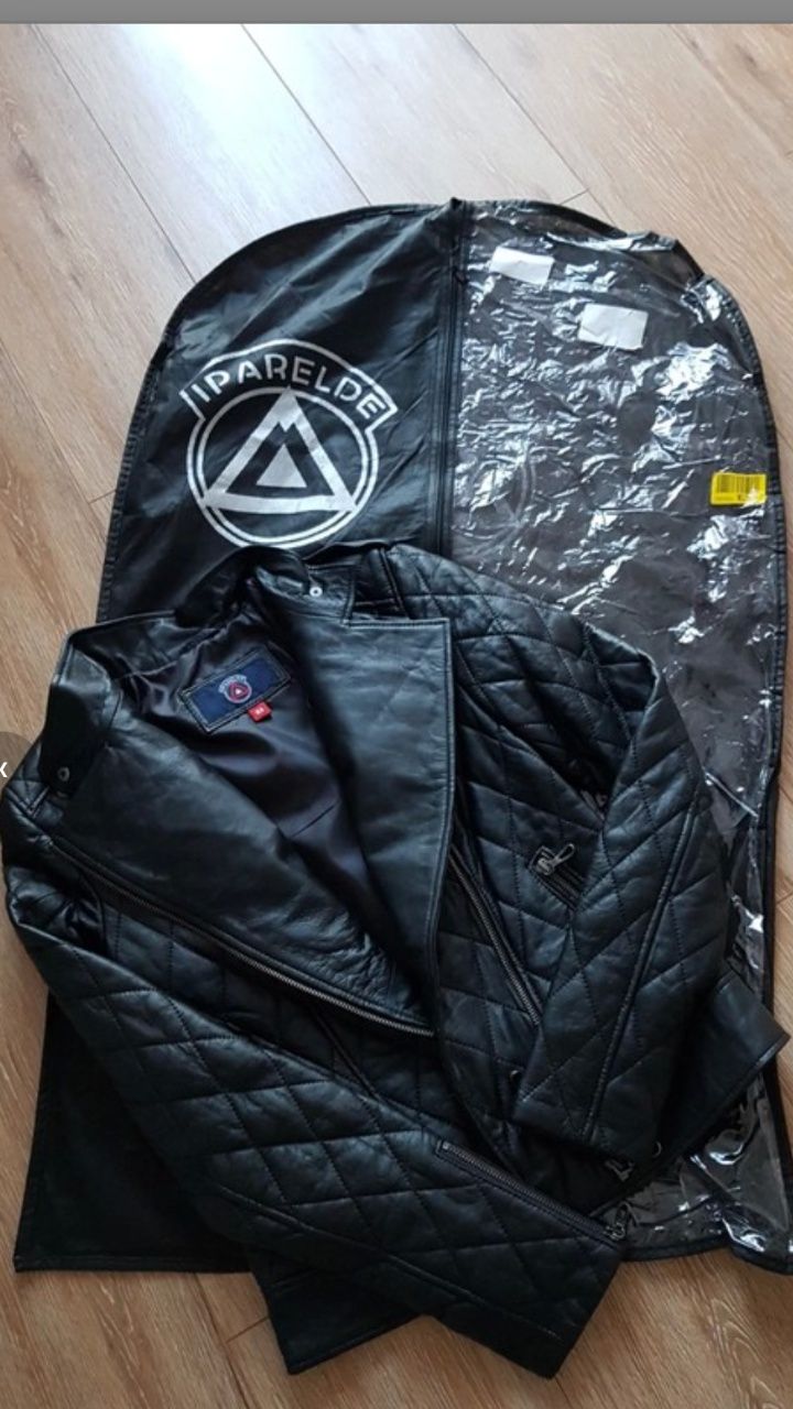 XS 34 Iparelde oryginalna skórzana kurtka damska motocyklowa ramoneska