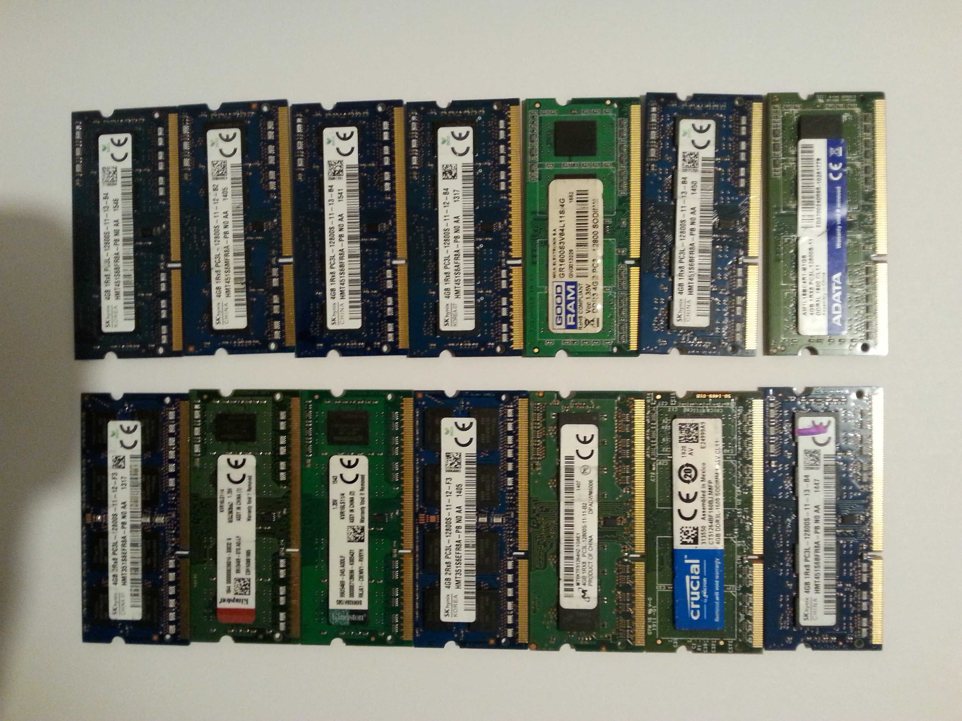 Kości RAM- LAPTOP- ddr4-4gb, ddr4-8gb. DDR3 4GB, 8GB- polecam