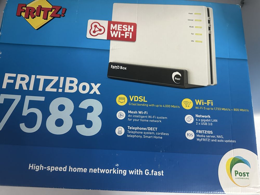 Fritz!Box 7583 мощный роутер VDSL/G.fast + Mesh Wi-Fi, Германия