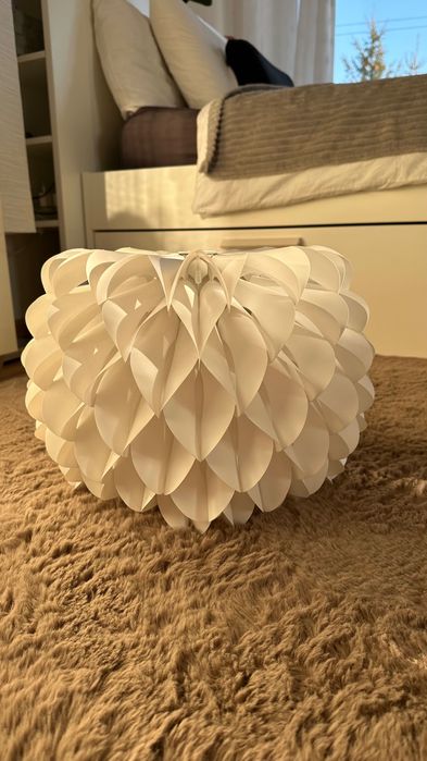 Klosz do lampy, biały, elegancka, składana, nowoczesna