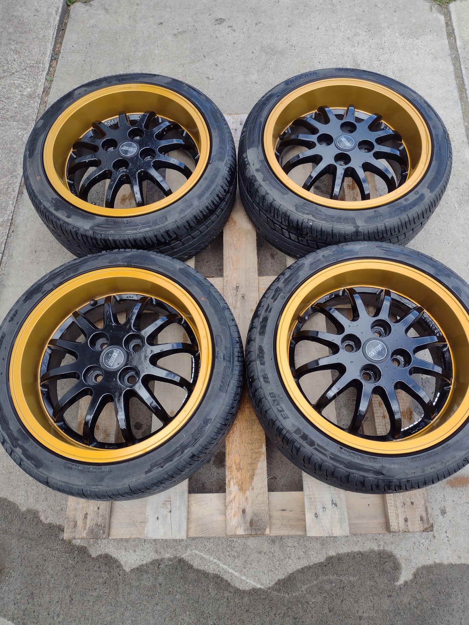 Alufelgi aluminiowe 4x100 195/45R15, opel, VW,lupo,pełne koła, letnie