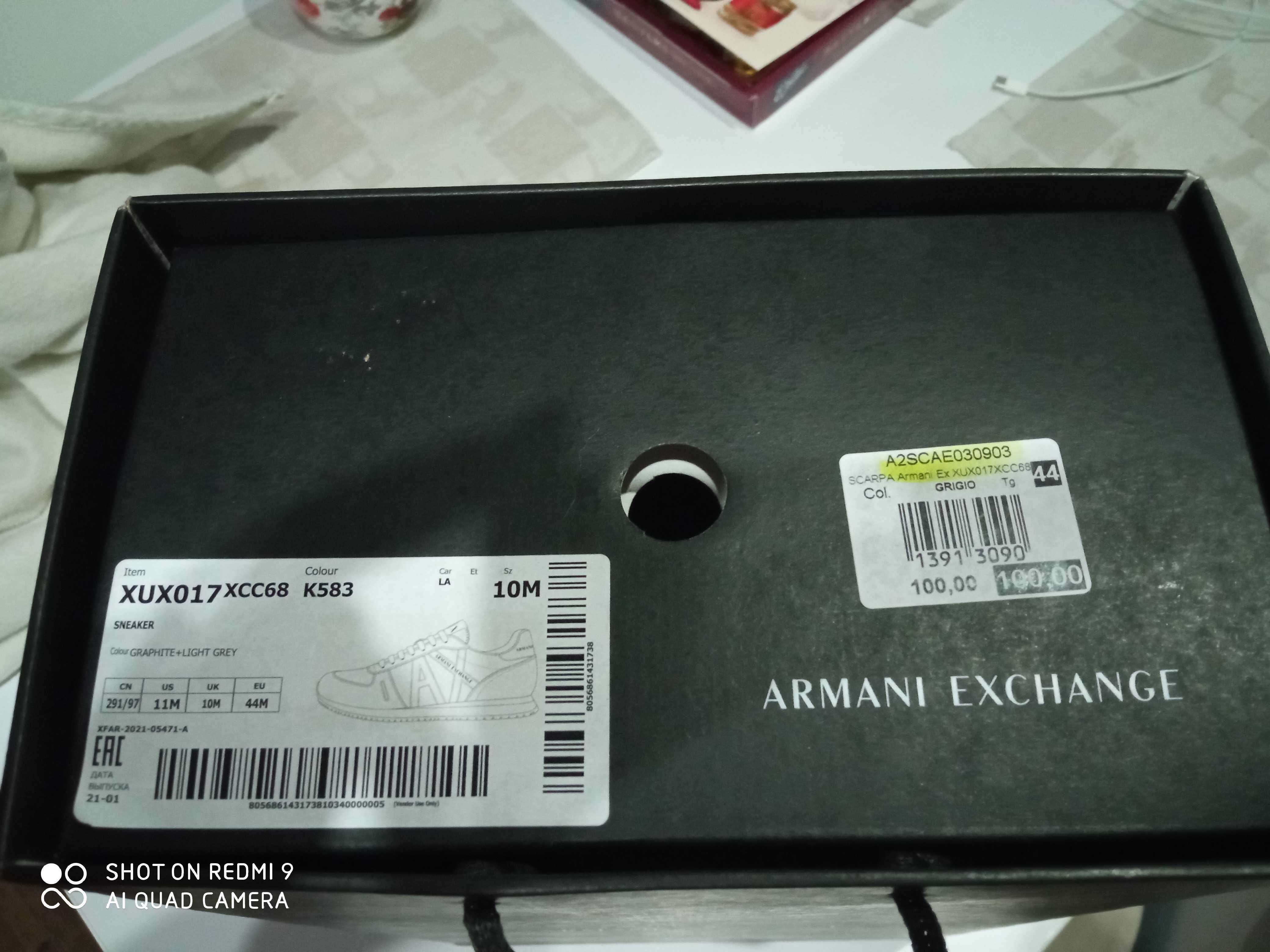 Buty męskie Armani Exchange 44 szare sportowe