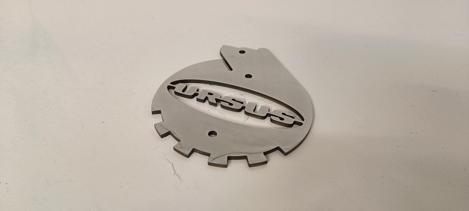 Logo między lampy URSUS znaczek emblemat stal nierdzewna 3mm inox