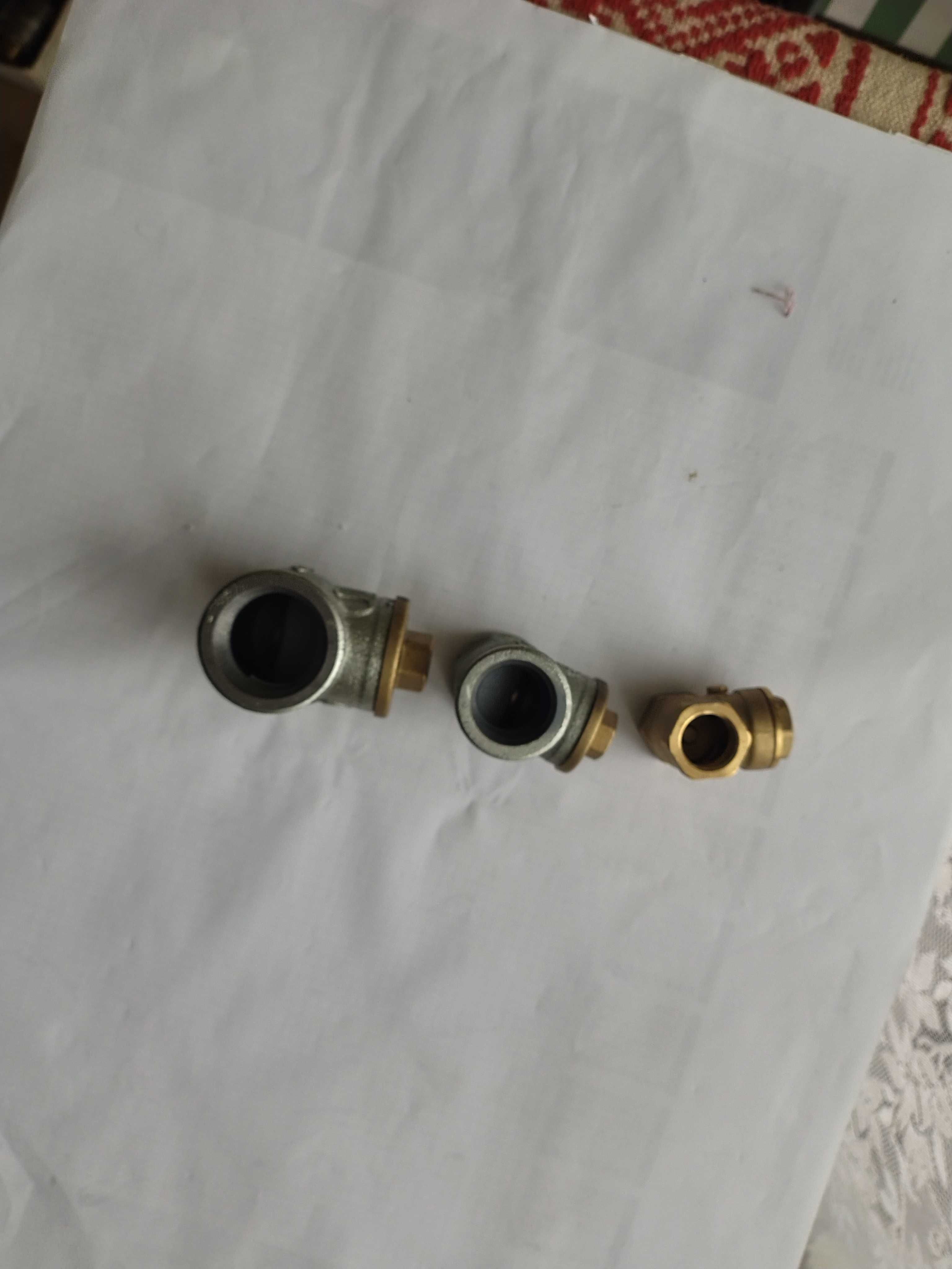 Zawory zwrotne żeliwne  ocynkowane i mosiężne 1",3/4",1/2" NOWE  3 SZT
