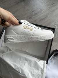 Шкіряні кеди кроссовки кросівки обувь кеды белые білі  Versace
