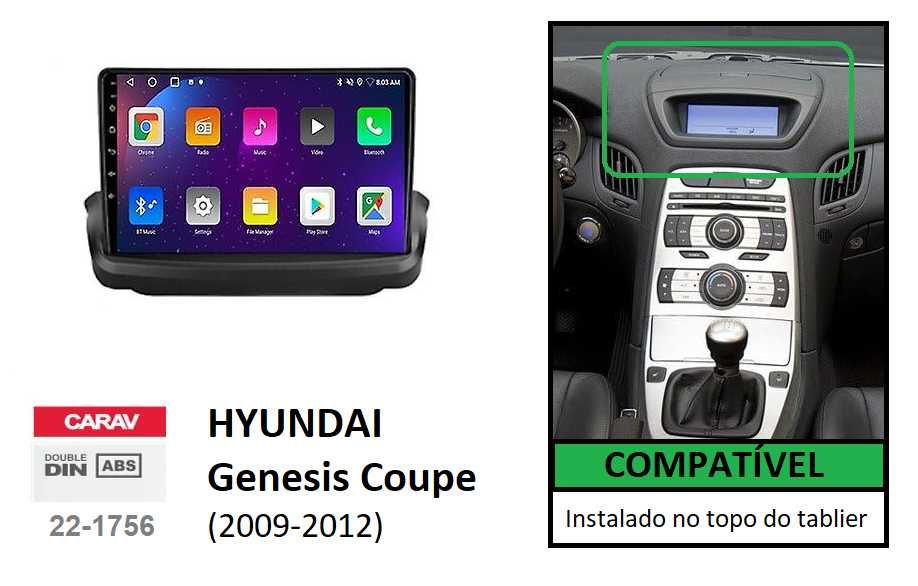 (NOVO) Rádio 2DIN • Hyundai COUPE / Genesis • Android • RD GK