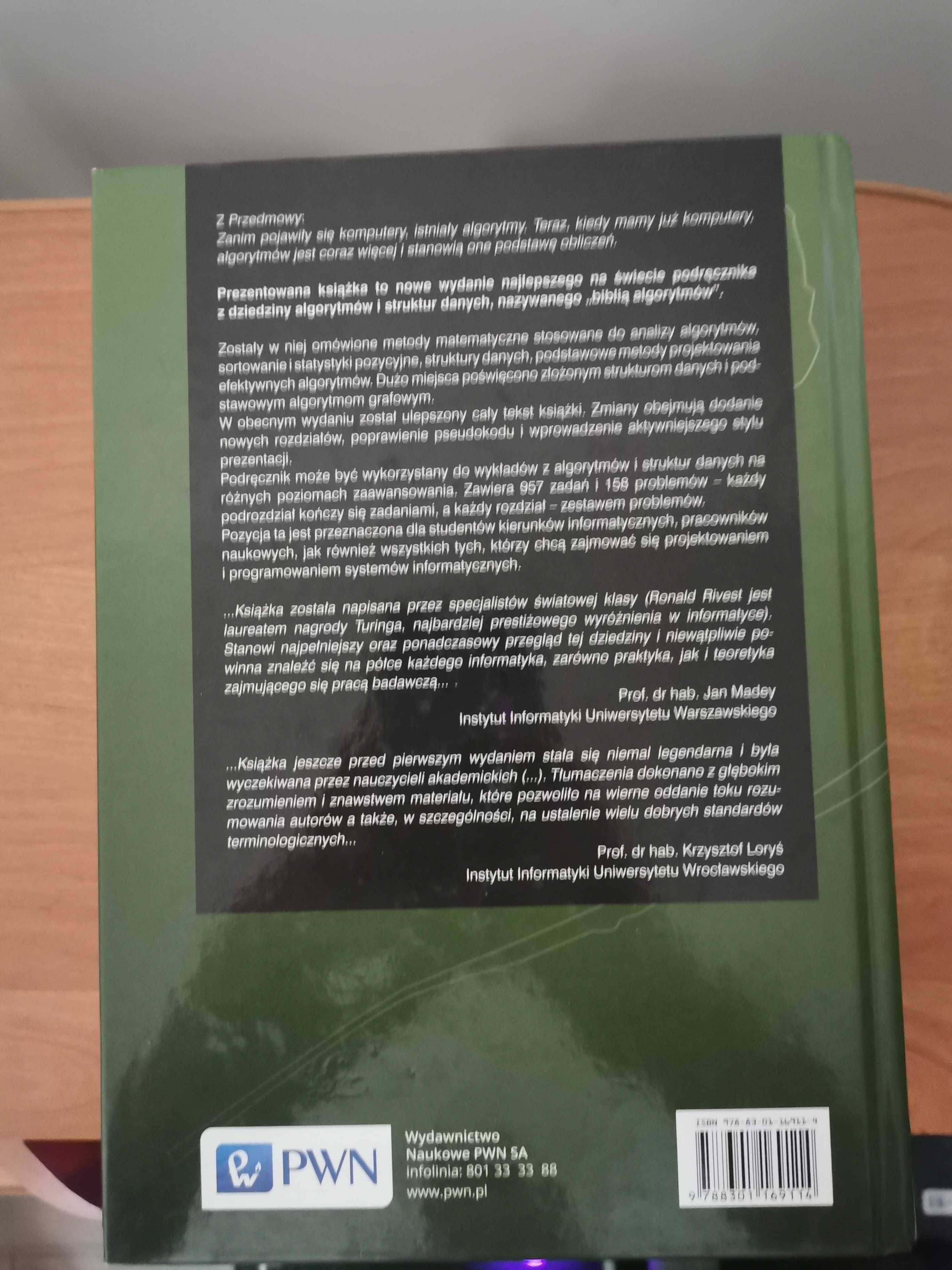 Książka Wprowadzenie do algorytmów