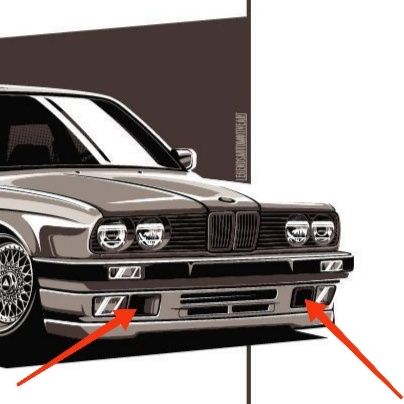 Воздуховоды bmw e30 e34 e36 заглушки и лейки в бампер.