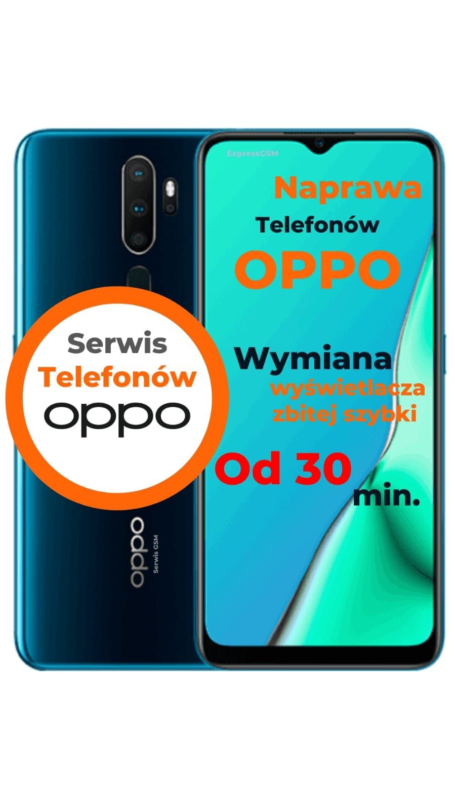 OPPO A15 A31 A53 A91 wyświetlacz oled gwarancja wymiana w cenie serwis