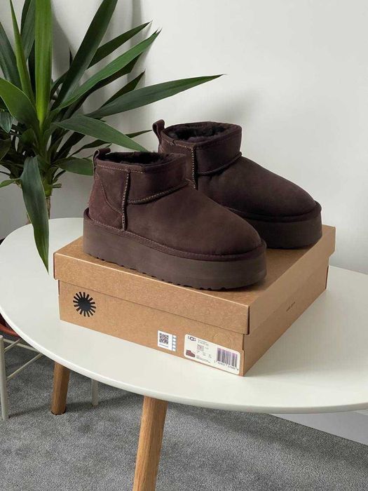 Женские сапоги UGG Classic Ultra Mini Platform Chocolate 36-41 Хит!