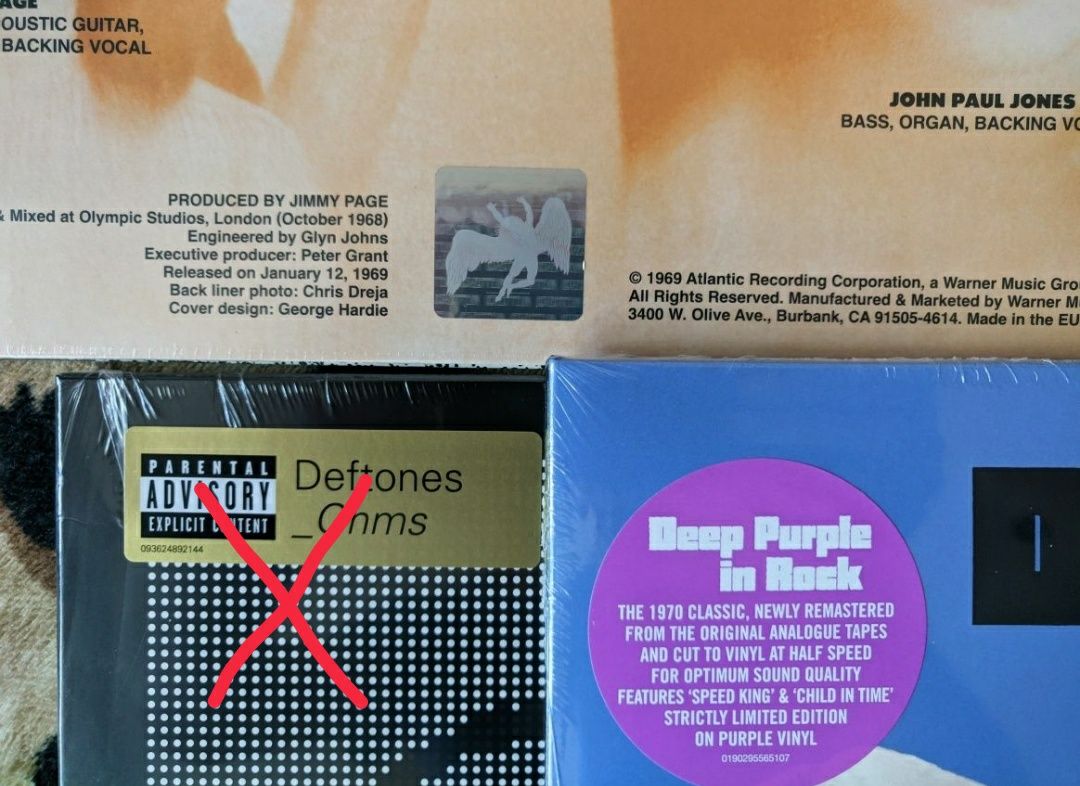 Винил Deep Purple,Led Zeppelin.