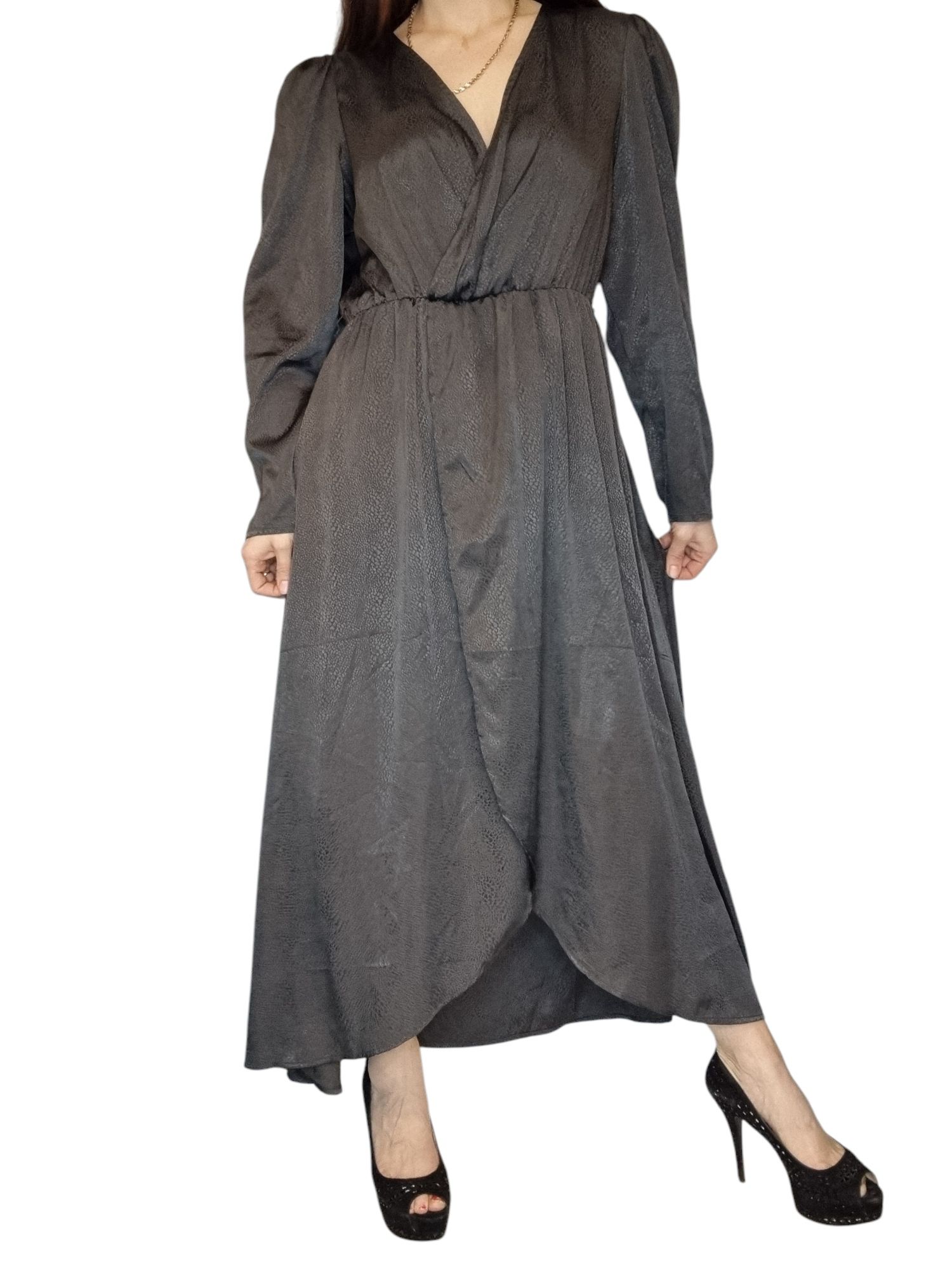 Zmysłowa antracytowy sukienka aware rozmiar L/XL 40/42