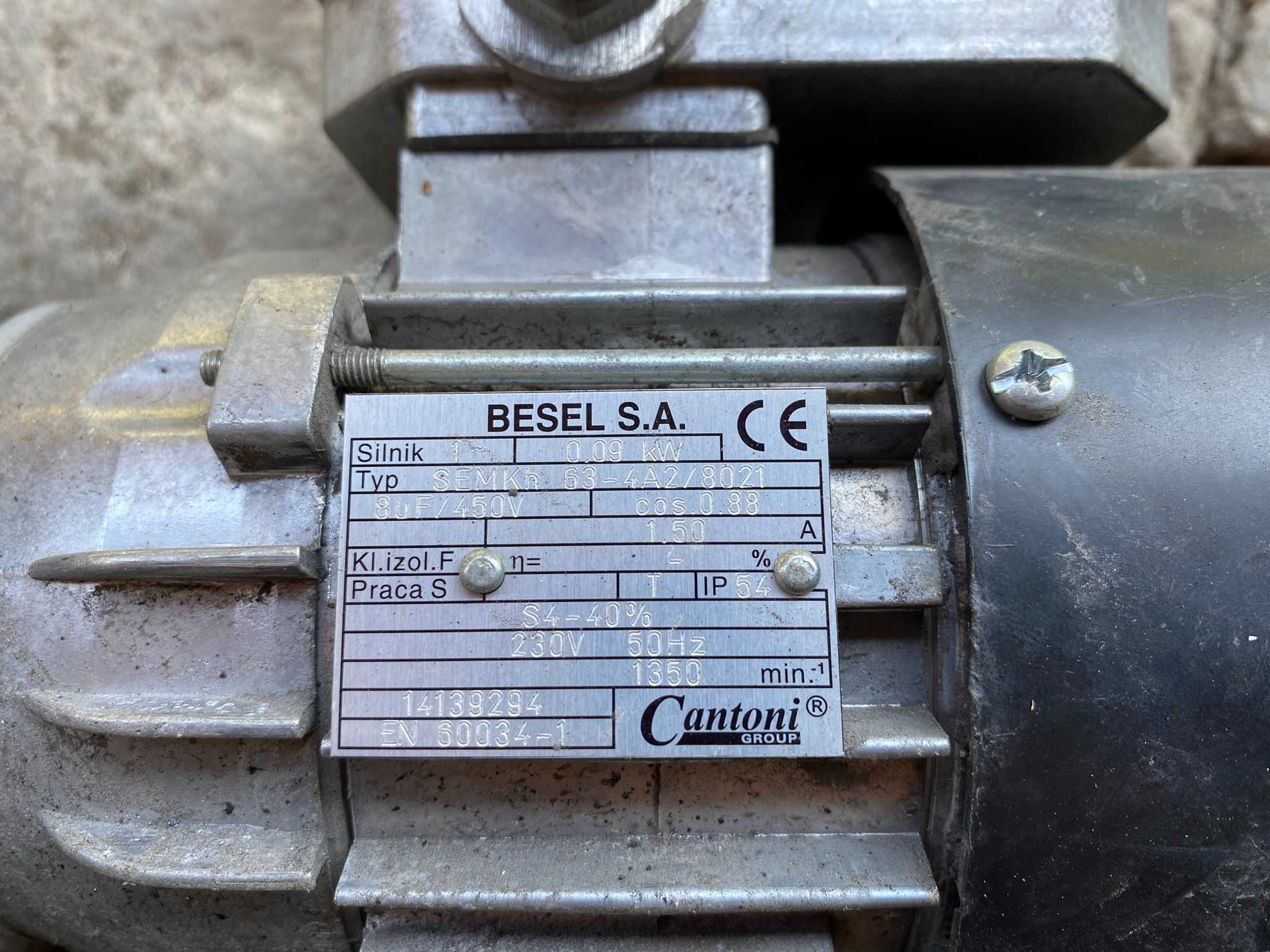 Silnik besel 0 09 kw semkh z motoreduktorem do podajnika kotła
