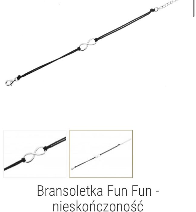 Bransoletka srebrna apart - znak nieskończoność nowa prezent przyjaźń