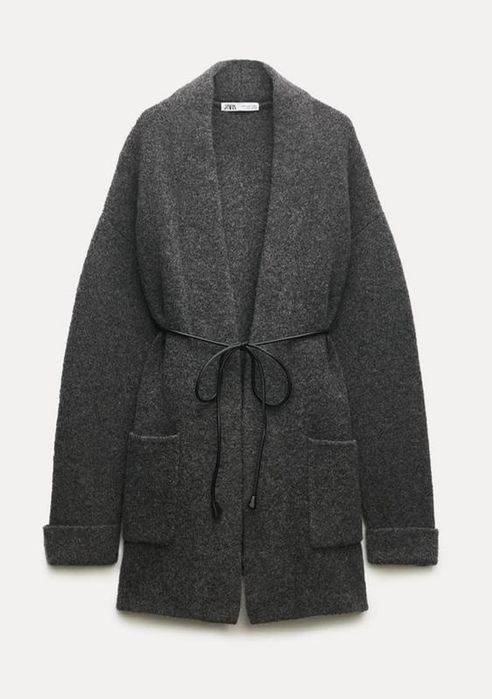 Вовняне  пальто ZARA з паском