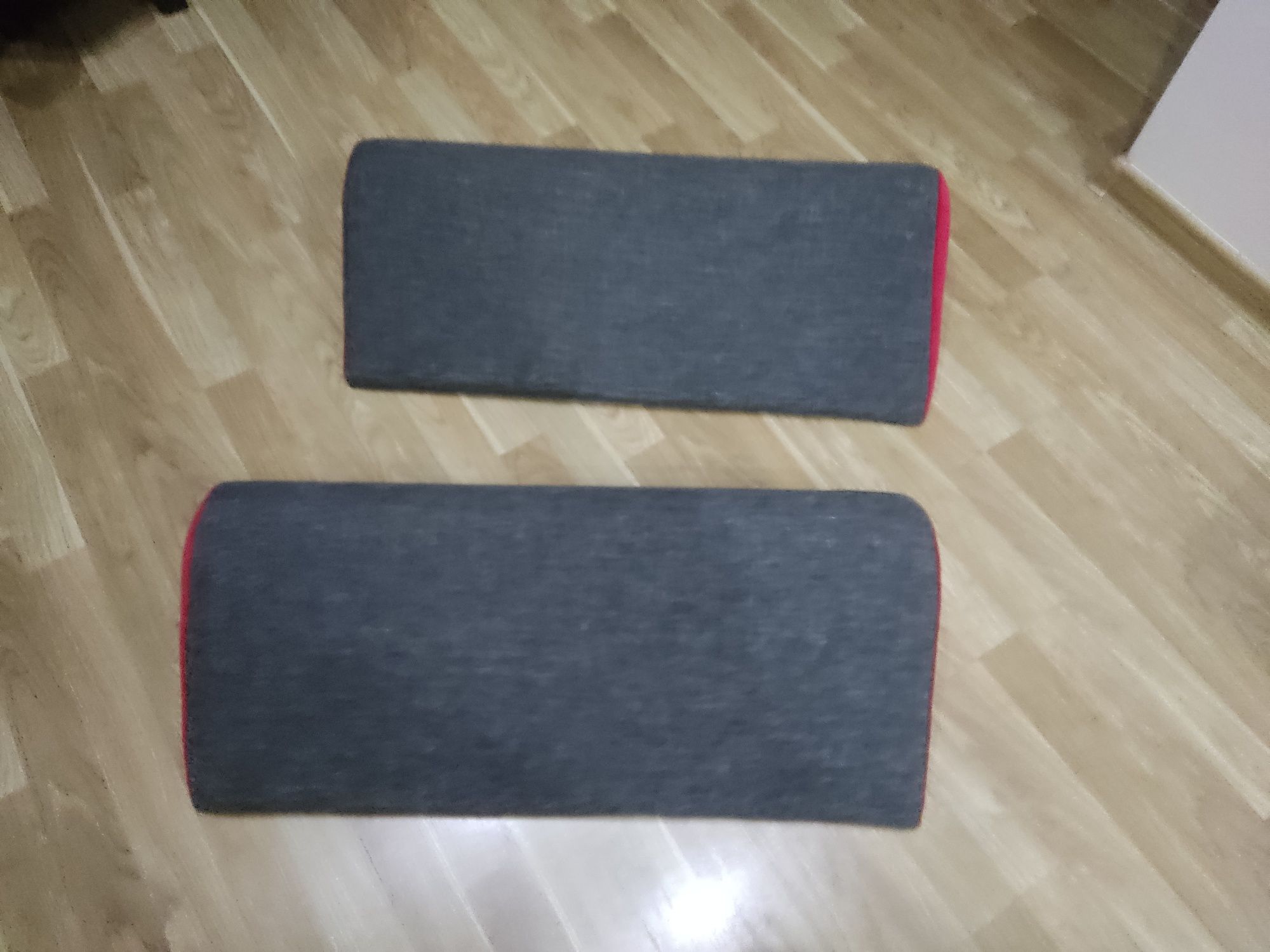 Poduszka do kanapy do podparcia pod plecy szara z czerwonym 2 szt bdb