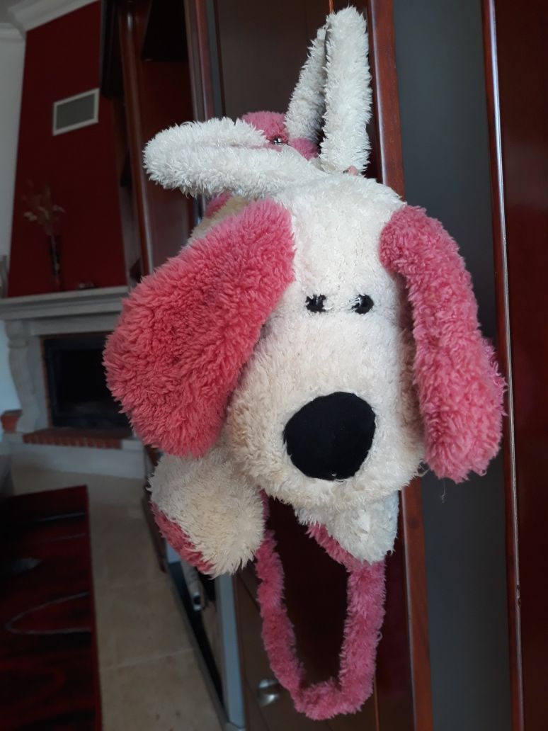 Saco peluche com alça grande e pequenas