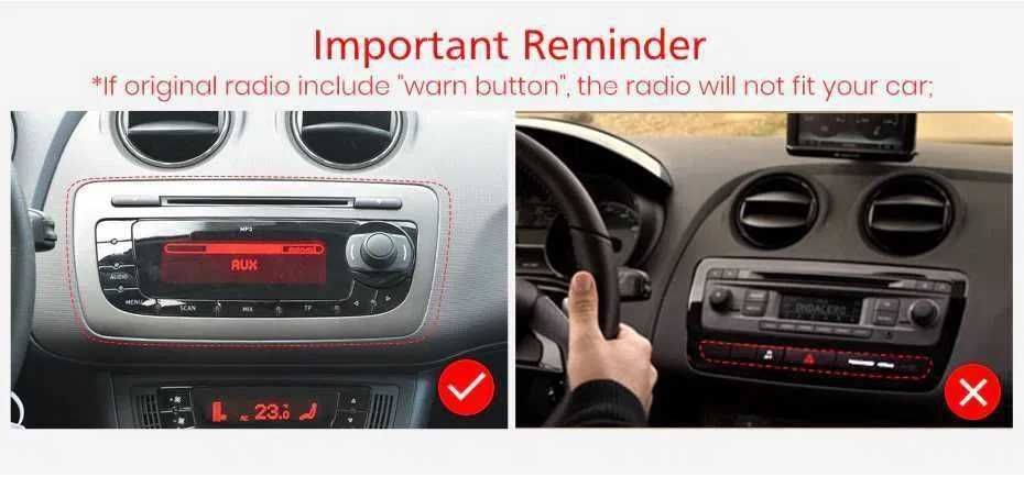 Radio Android 12 Seat Ibiza 6j 09-13 wifi gps bluetooth PROM