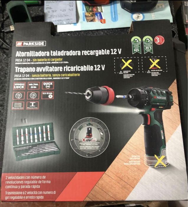 Aparafusafora Parkside 12v - nova na caixa