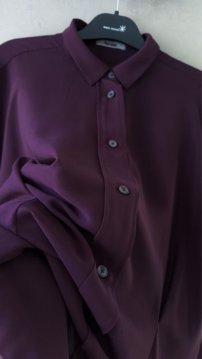 Śliwkowa bluzka ACNE premium koszula mgiełka