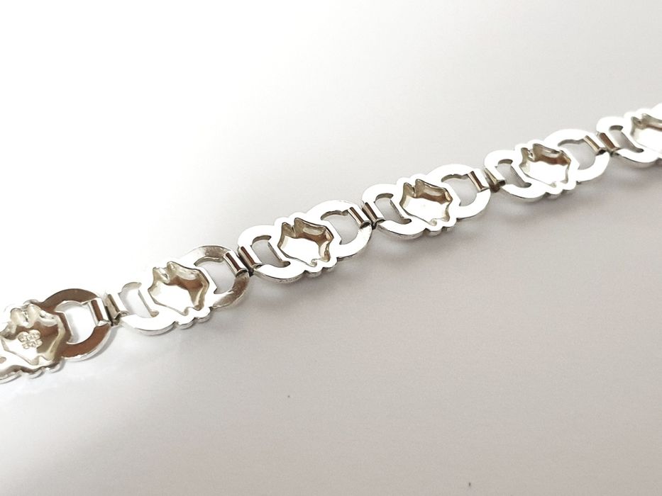 Lindissima, larga pulseira vintage em prata alemã