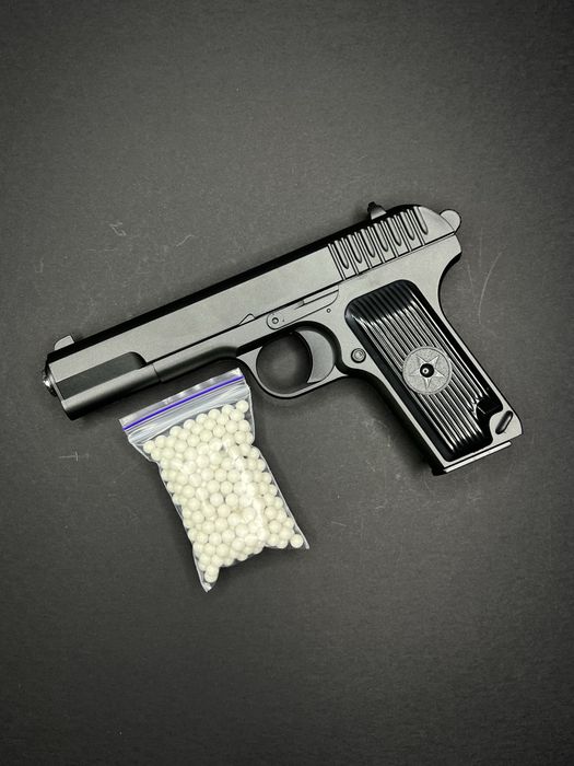 Металевий пістолет ТТ +500куль - іграшка, пластик кулі