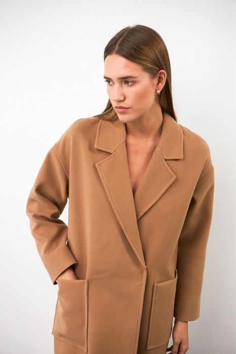 Кашемірове пальто STIMMA на кнопках коричневе в ідеальному стані