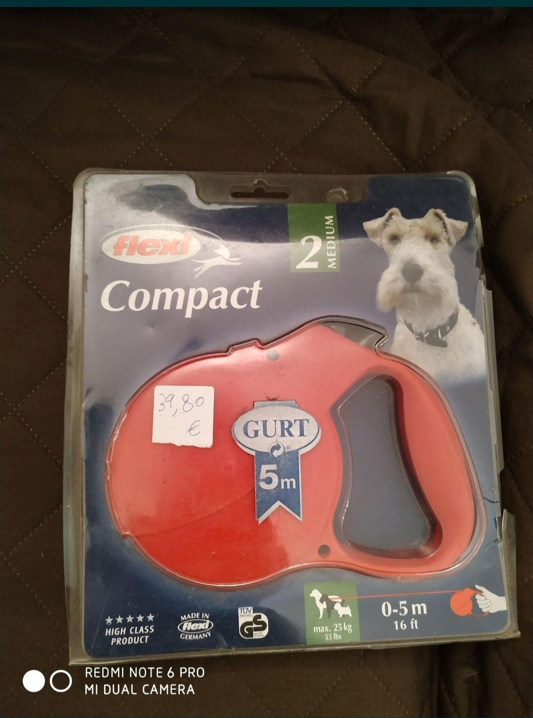 Trela cão 5 mts Flexi compact