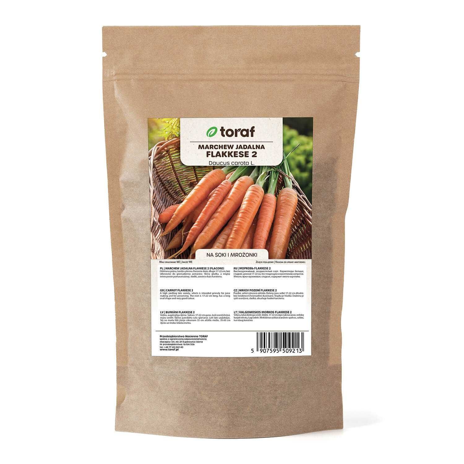 Marchew Flakkese 2 (późna) nasiona 100g  Toraf