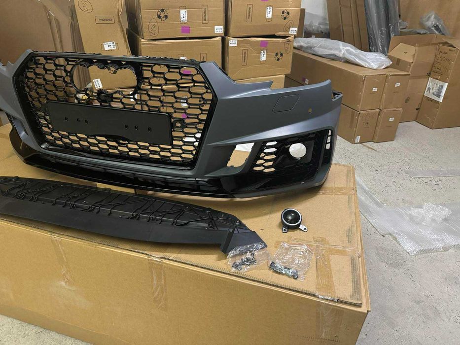 Передний бампер А4 ауді Бампер audi a4 B9 решетка AUDI RS4 15-19год