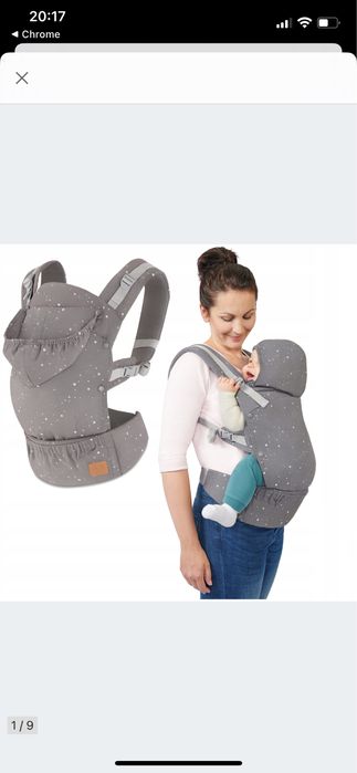 Nosidełko kinderkraft huggy grey