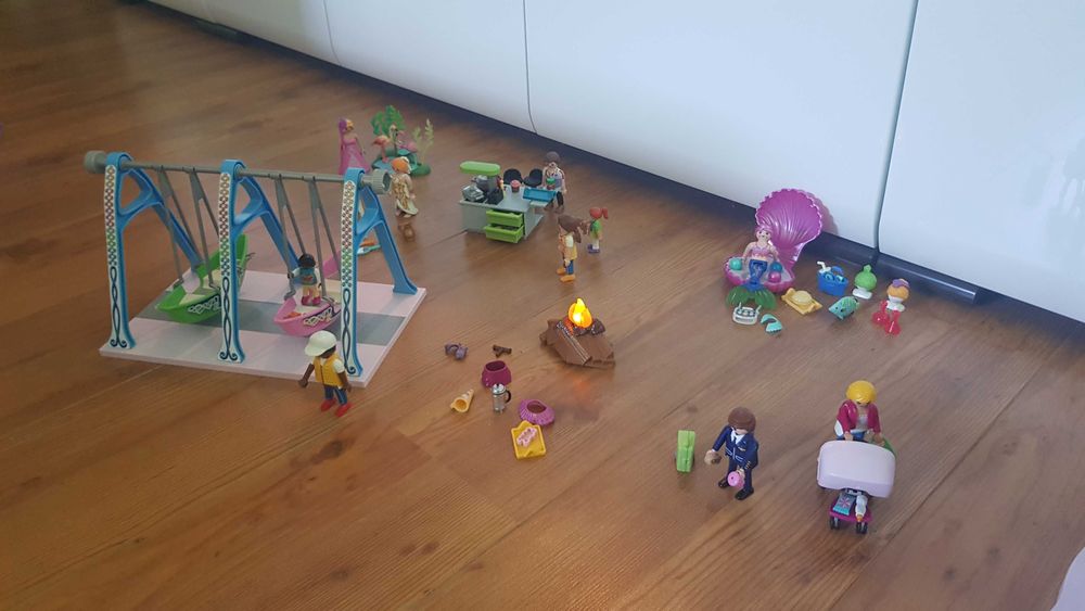 Playmobil zestaw mix 9543, 70558, 70096 karuzela syrenka