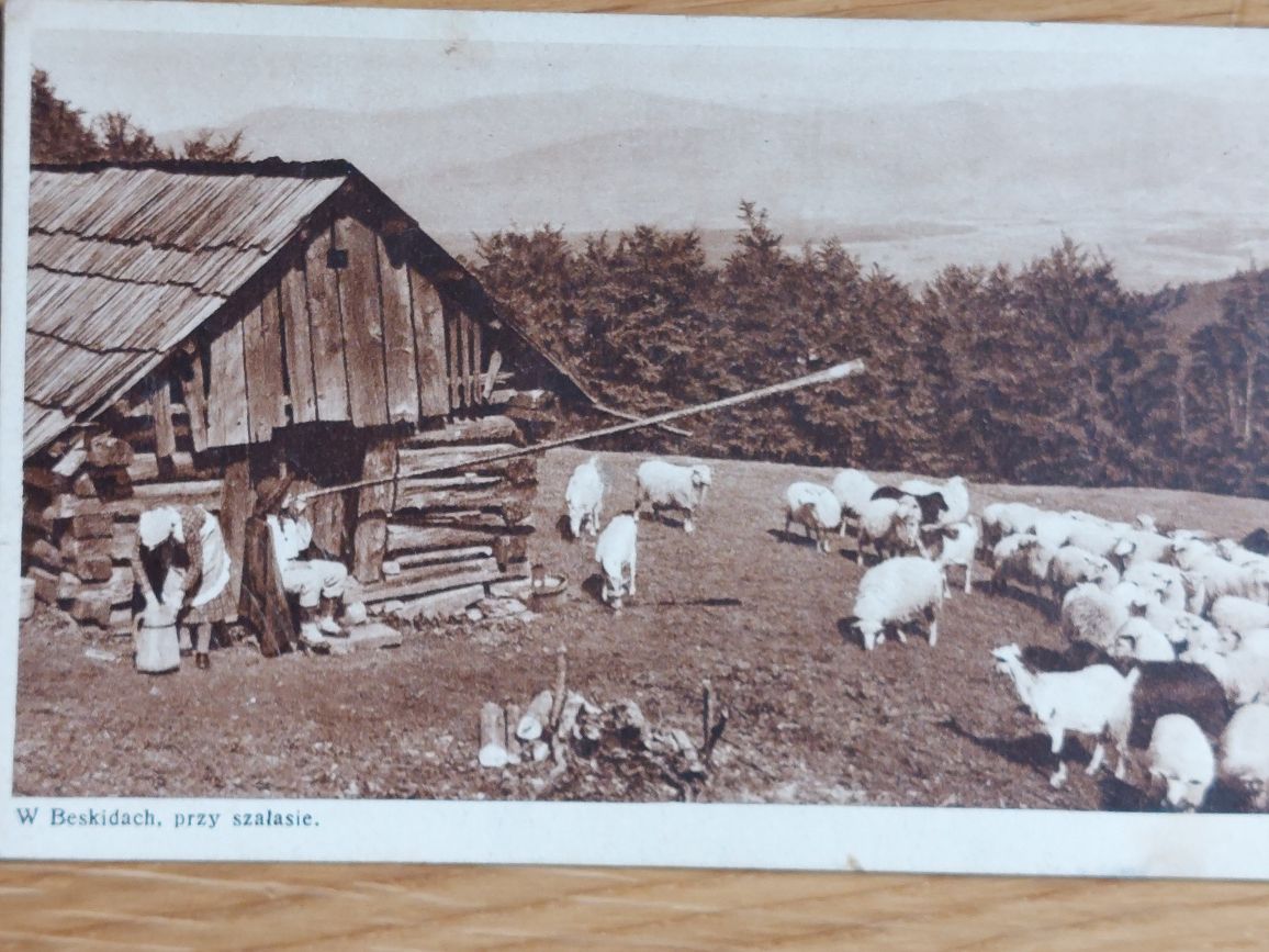 Przedwojenna pocztówka 1939 Beskidy fot Kulig Cieszyn