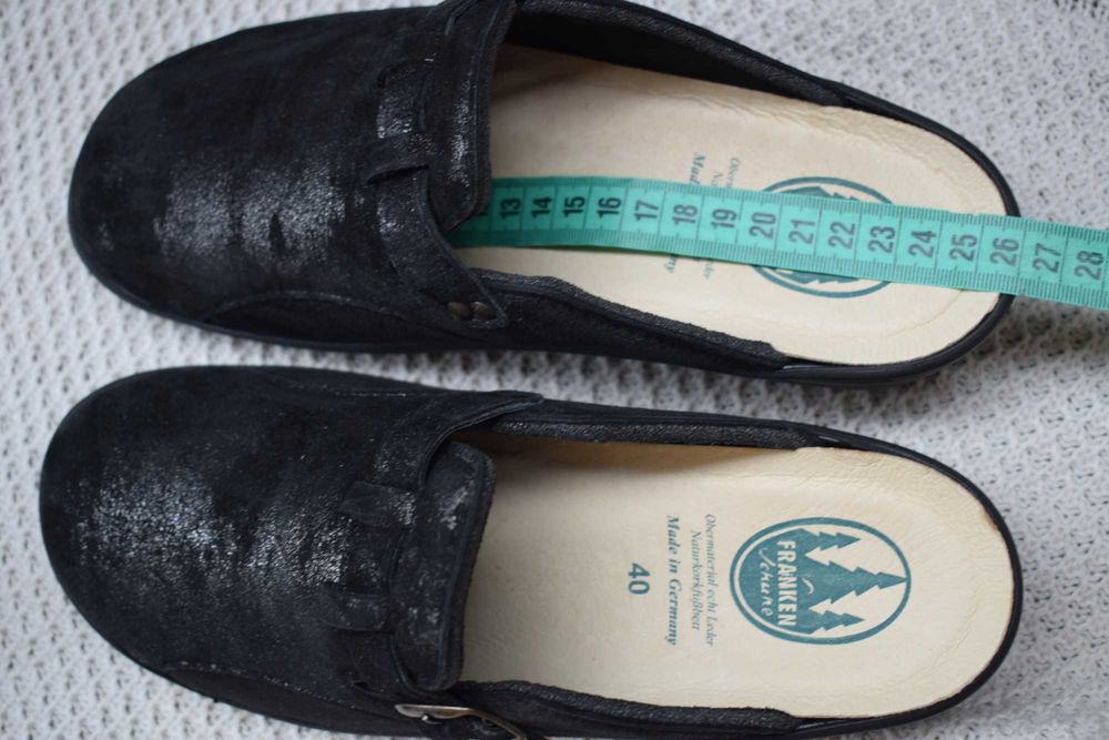 кожаные шлепанцы шлепки клоги сабо тапки Franken Германия р. 40