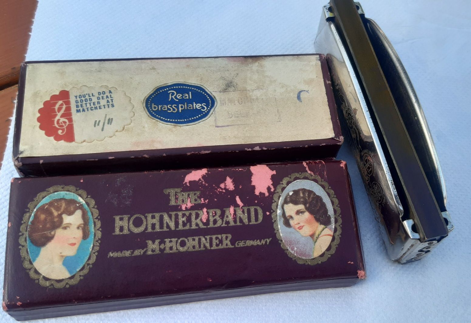Винтажная губная гармошка M Hohner с коробкой
